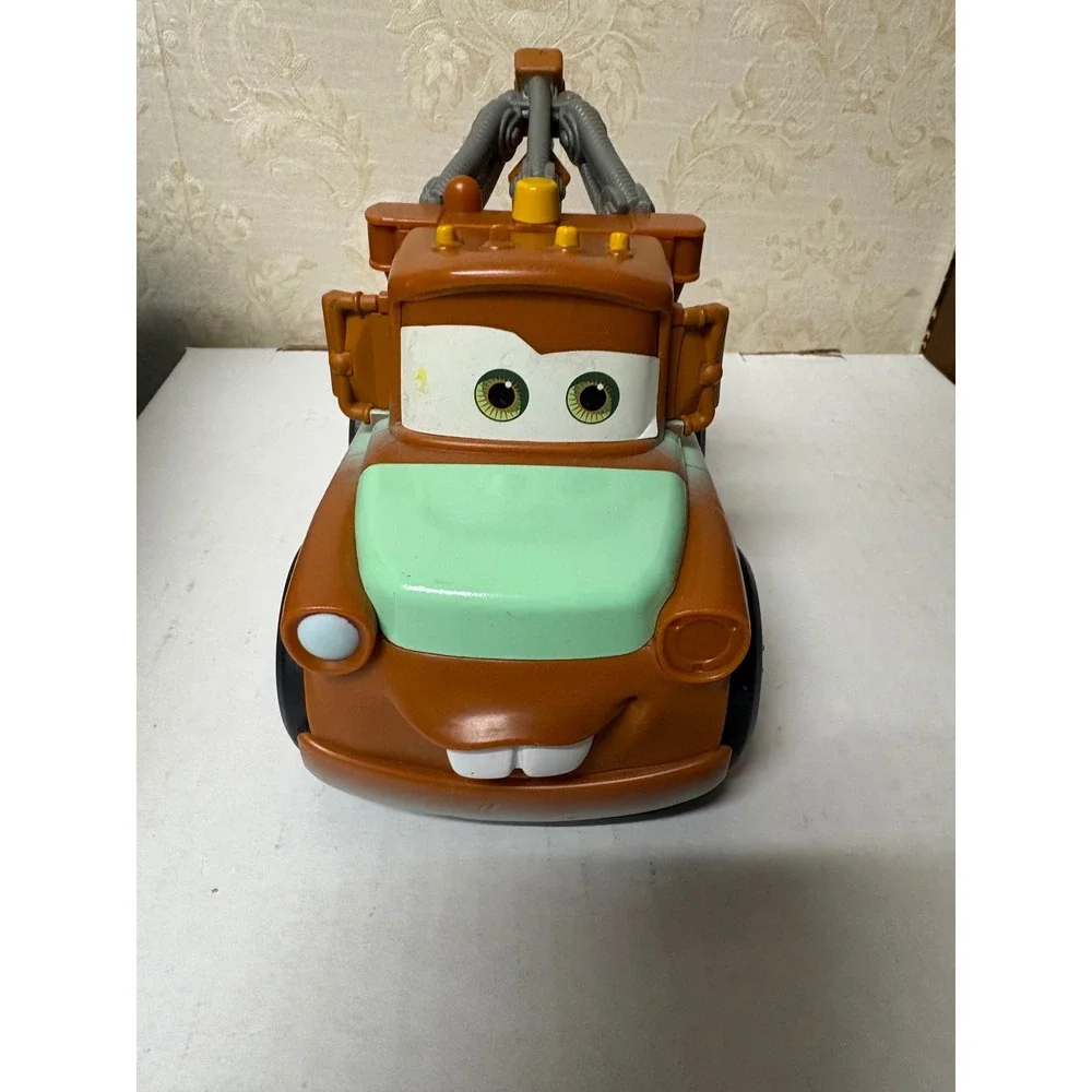 Disney Pixar Cars Tow Mater Toy Truck Radiator‎ Springs Brown Teal Pop Up Hood